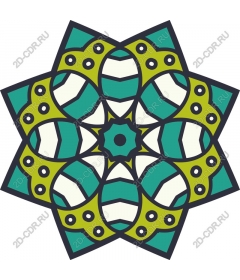 Geometric floral mandala