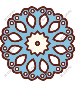  Blue floral mandala