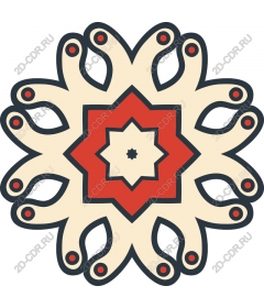  Elegant geometric floral pattern