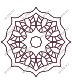 Mandala of leaves