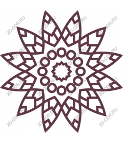  Elegant floral mandala