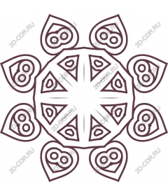  Elegant mandala-heart
