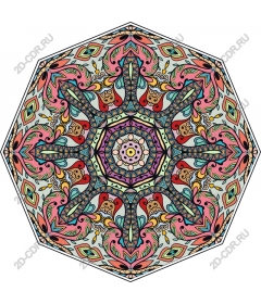 Bright octagonal mandala