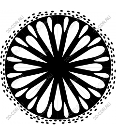  Elegant black and white floral pattern