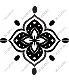  Elegant black and white floral pattern