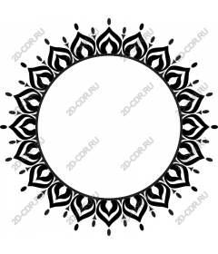  Elegant black floral mandala