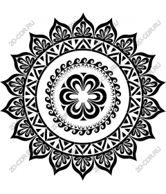  Elegant black and white mandala