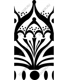  Elegant floral motif in black and white