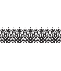 The decorative pattern of leaves