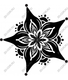 Elegant floral mandala
