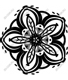  Elegant black floral mandala