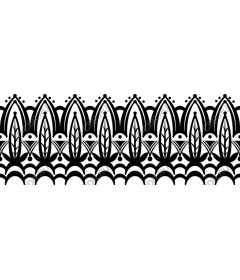  Elegant black and white decorative pattern