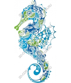  Colourful seahorse