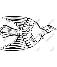 Stylized flying bird