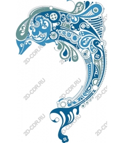 Intricately embellished with a Dolphin