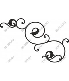  Elegant swirling floral pattern