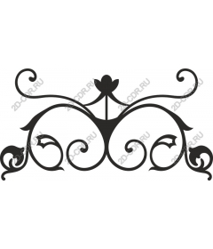  Elegant floral ornament-curl