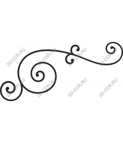  Elegant ornament in the form of tendril