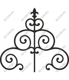  Elegant decorative element with intricate swirls