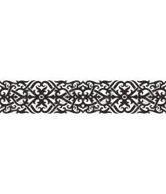  Elegant black and white ornamental pattern