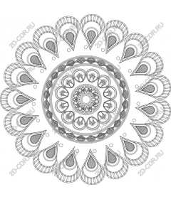 Inspired by the mandala, an elegant motif in the form of drops