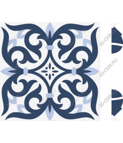  Elegant floral pattern tile