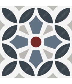 Elegant geometric floral pattern