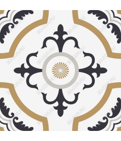  Elegant black and gold pattern ornament