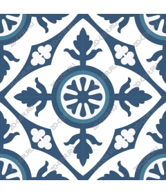  Elegant pattern of nautical tiles with flower pattern