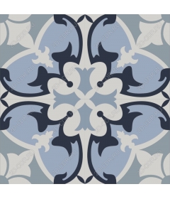  Elegant blue floral pattern
