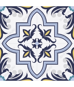  Elegant floral pattern tile