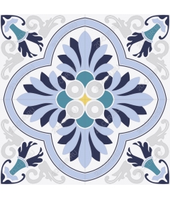  Elegant floral geometric pattern