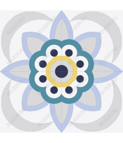 Floral geometric mandala