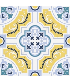  Elegant floral pattern tile
