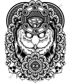 Mandala sacred owls