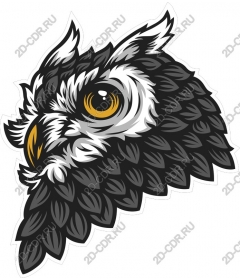 Majestic owl's head