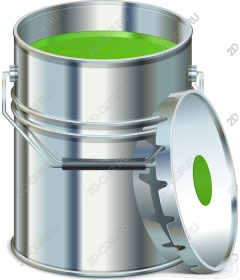 Bank with metal paint and green inner part