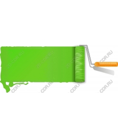 Cushion for bright green paint