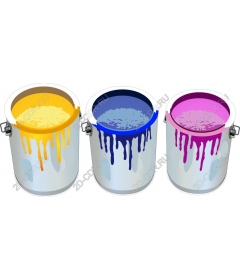  Bright buckets of paint