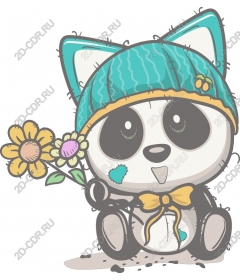  Charming flower Panda