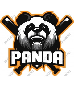 Panda mascot baseball