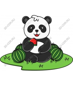 Playful Panda watermelon