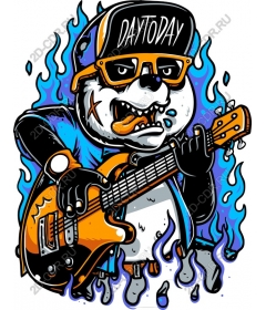 Rock star Panda