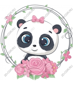  Adorable Panda with roses