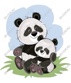  Adorable family of pandas