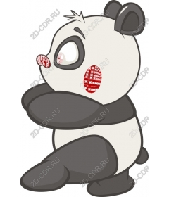  Adorable Panda with decorative cheeks