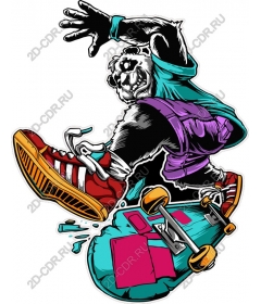 Dynamic skater Panda