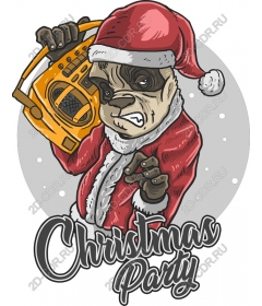  A playful Christmas Santa gorilla