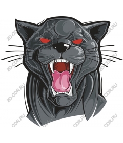 Roaring Black Panther