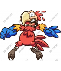  Bright cartoon parrot